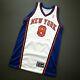 100% Authentic Latrell Sprewell Puma 00 01 Knicks Game Issued Jersey Worn Used