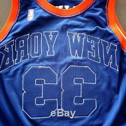 100% Authentic Patrick Ewing Champion 92 93 Knicks Game Worn Issued Jersey Used