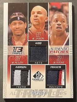 (/10 Triple) Iverson Kidd Francis 2003-04 SP Game Used Authentic Patch Rare