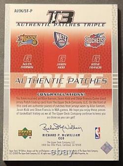 (/10 Triple) Iverson Kidd Francis 2003-04 SP Game Used Authentic Patch Rare
