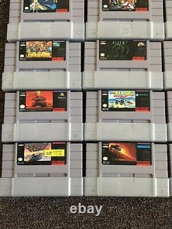 16 Game SNES Super Nintendo lot ALL Authentic Mortal Kombat NBA Jam Alien Street