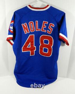 1983 Chicago Cubs Dickie Noles #48 Game Used Blue Jersey