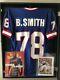 1992 Bruce Smith Game Used Authentic Nfl Jersey Loa With Signed Magazine Bas Coa