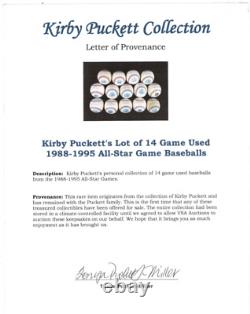 1995 MLB All Star Game authentic game used baseball Kirby Puckett LOA 22158