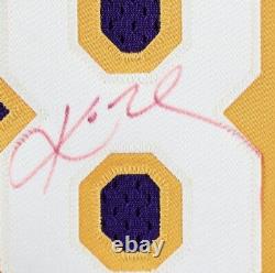 1998-99 KOBE BRYANT SIGNED GAME USED AUTHENTIC LAKERS JERSEY 2 COA's MEARS PSA