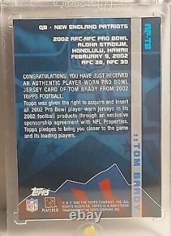2002 Topps Tom Brady Authentic Game Worn Pro Bowl Jersey Card Number Ap-tb