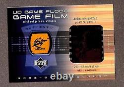 2002 Upper Deck #MJ-FF Michael Jordan Game Film Authentic Game Used Floor