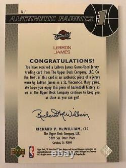2003-04 SP Game Used LeBron James Authentic Fabrics SPGU Jersey Rookie RC Insert
