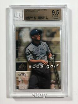 2003 SP Authentic Game Used Golf Edition #1 Tiger Woods BGS 9.5 Gem Mint with 10