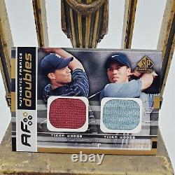 2003 SP Game Used Authentic Fabrics Doubles Tiger Woods AFD-TW 119/200 RARE HTF
