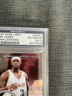 2004 SP Game Used Lebron James Patch Auto /50 PSA Authentic READ
