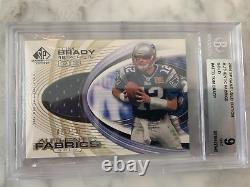 2004 SP Game Used Tom Brady Authentic Fabric Gold 29/100 BGS 9 MINT