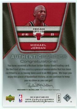 2007-08 Michael Jordan Upper Deck SP Game Used Jersey Authentic Fabrics AF-MJ