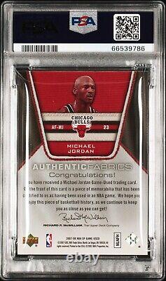 2007 SP Game Used Authentic Fabrics Michael Jordan PSA 9 None Higher