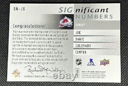 2013-14 SP Authentic Joe Sakic Game Used Patch AUTO 19/19 Avalanche Rare Sp 1/1