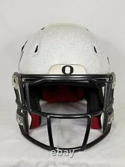 2016 Oregon DUCKS Football TEAM ISSUED Riddell Galaxy White GAME HELMET with Pads
