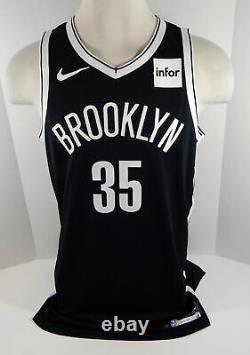 2018-19 Brooklyn Nets Kenneth Faried #35 Game Used Black Jersey vs MIN 112318