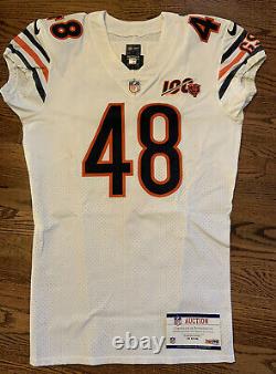 2019 Chicago Bears Nike Authentic Game Used Jersey With 100th Anniversary Patch