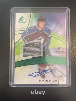 2020-21 UD SP Game Used Bowen Byram Authentic Rookies Tag Auto RPA 1 of 3 #140