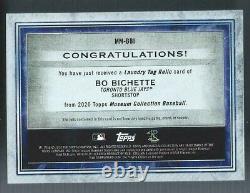 2020 Topps Museum Bo Bichette Rc Game Used Laundry Tag Mlb Authenticated 1/1