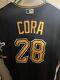 2021 Pittsburgh Pirates Joey Cora #28 Game Issued Pos Used Black Jersey