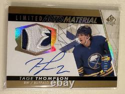 2022-23 SP Authentic Limited Auto Material /100 Tage Thompson Game Used Patch