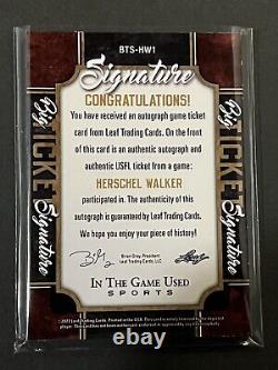 2022 Leaf Game Used USFL Herschel Walker Auto SP Authentic 1984 Ticket Autograph