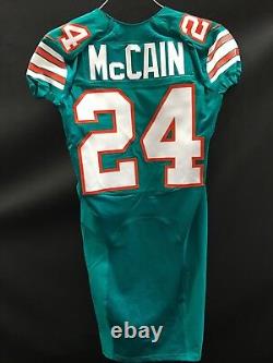 #24 Brice Mccain Miami Dolphins Game Used Throwback Authentic Nike Jersey 2015