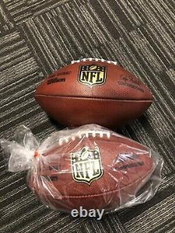 (2) Official Wilson NFL The Duke Football On Field Game Ball Authentic Leather