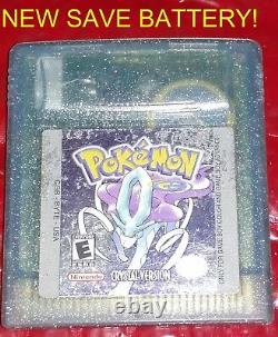 AUTHENTIC Pokemon Crystal Version with New Save Battery! Refurbished GameBoy Color
