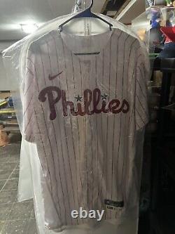 Adam Haseley Game Used Phillies Home Pinstripe 2020 Jersey MLB Authenticated