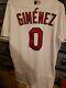 Andres Gimenez Game Used/worn Guardians Indians Jersey Mlb Authenticated