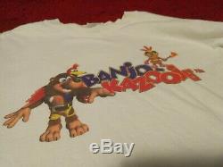 Authentic Banjo Kazooie Promo T shirt XL Vintage Nintendo 64 EB Games