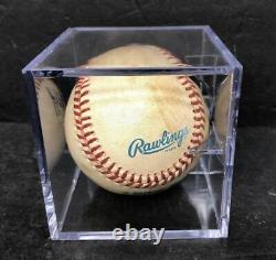 Authentic Game Used Baseball Autographed by Fred McGriff Original SafTgard Box