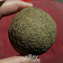 Authentic Indian Artifacts Big 3 Stone Game Ball Ohio Native American Arrowhead