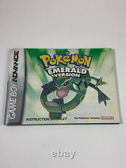 Authentic Pokemon Emerald Version Nintendo Gameboy Advance gba complete box cib