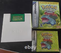 Authentic Pokemon Leaf Green Version Players Choice CIB Tested Nintendo GBA