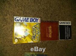 Authentic Pokemon Yellow Version Complete in Box Nintendo Gameboy pocket clear