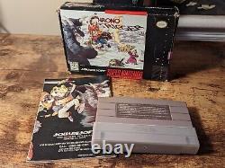 Authentic Tested Chrono Trigger Super Nintendo SNES Cartridge Box Tray & Manual