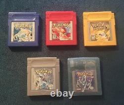 Authentic Tested Pokemon Games for Nintendo Game Boy Color Bundle Lot