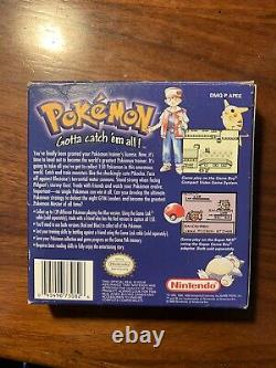 BOX ONLY Pokemon Blue Version NO GAME (NINTENDO Game Boy) Original Authentic