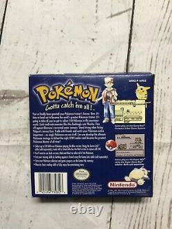 BOX ONLY Pokemon Blue Version NO GAME (NINTENDO Game Boy) Original Authentic