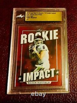 Baker Mayfield 1/1 BGS 2018 Leaf Red Set Football Game 1 OF 1 Beckett SP Browns