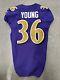 Baltimore Ravens Tavon Young Authentic Game Issued Used Jersey Color Rush