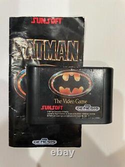 Batman The Video Game (Sega Genesis, 1990) TESTED and Authentic Complete CIB