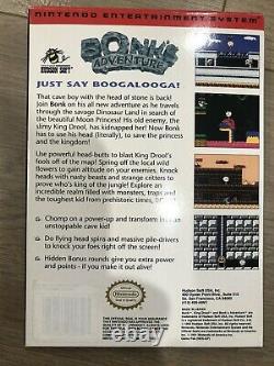 Bonk's Adventure Rare NES Game With Original Authentic Cartridge And Box