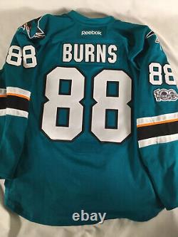 Brent Burns Authentic Game Used Jersey San Jose Sharks NHL. Norris Trophy Season