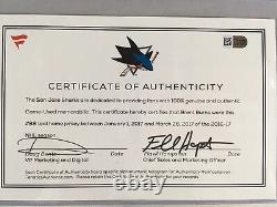 Brent Burns Authentic Game Used Jersey San Jose Sharks NHL. Norris Trophy Season