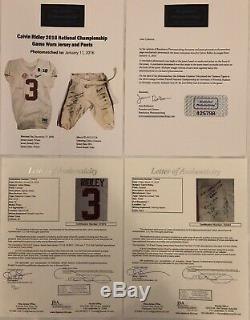 Calvin Ridley Authentic Game Used 2016 National Championship Uniform JSA LOA