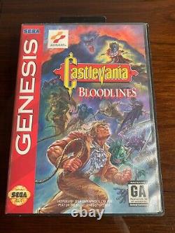 Castlevania Bloodlines for Sega Genesis Authentic COMPLETE Konami CIB Case